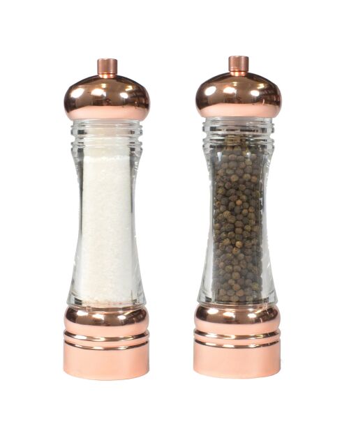Ensemble Sel & Poivre Stonerose rose -  21.5 cm