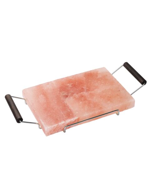 Plaque de sel rectangulaire  rose -  20x30 cm