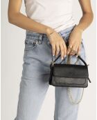 Sac à main en Cuir Grace noir - 20x22x10 cm