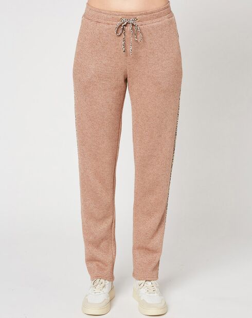 Pantalon Mailleway vieux rose/marron