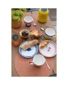 6 Assiettes plates en Porcelaine Le Petit Cabanon multicolore - D.26,5 cm