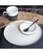 6 Mugs Japandi gris/noir - 9x5x10 cm