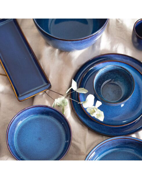 Blue Moon blauwe dinerset - 18 stuks