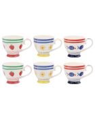 6 Mugs en Porcelaine Le Petit Cabanon multicolores - 9x7x11 cm