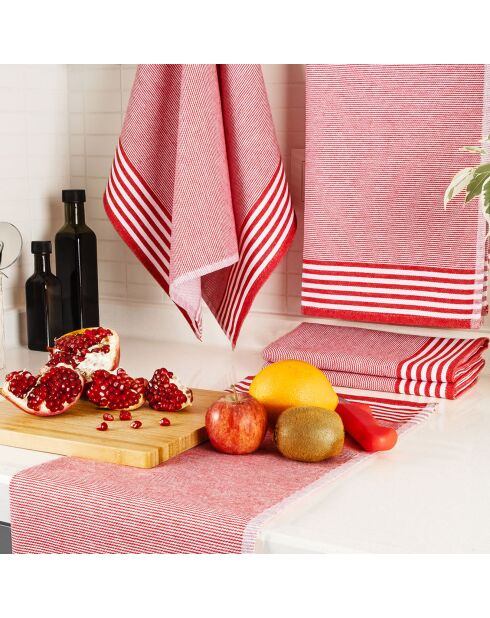 5 asciugamani rossi Sevilla - 50x70 cm