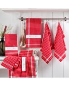 10 Torchons Küp rouge/blanc - 45x65 cm