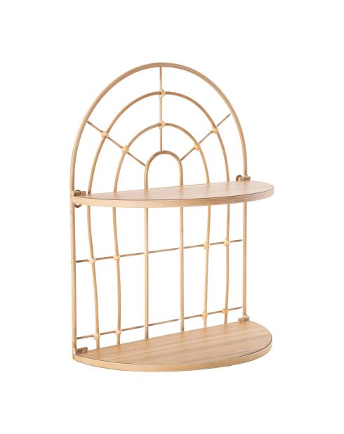 Étagère double Arch marron - 34.5x18x45.5 cm
