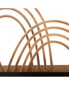 Étagère porte-manteau Oporto noir/brun - 46x15.5x30 cm
