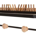 Étagère porte-manteau Oporto noir/brun - 46x15.5x30 cm