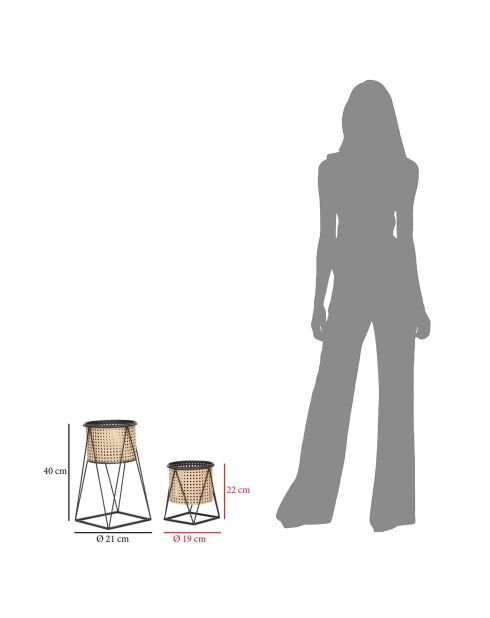 2 Caches-pot Osaka multicolores