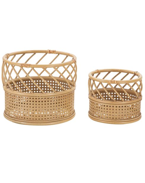 2 Caches-pot Panama marron