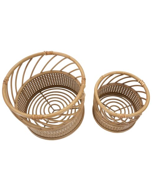 2 Caches-pot Panama marron