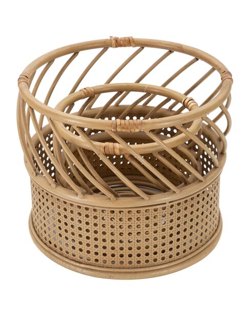 2 Caches-pot Panama marron