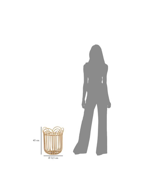 Jardinera Panamá marrón - D.31.5x40 cm