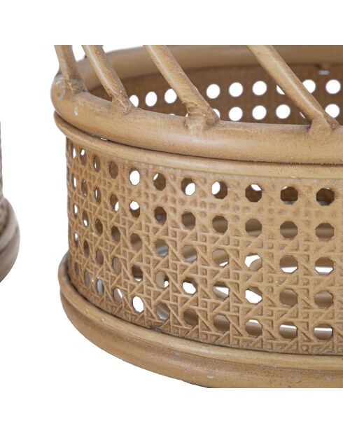 2 Caches-pot Panama marron