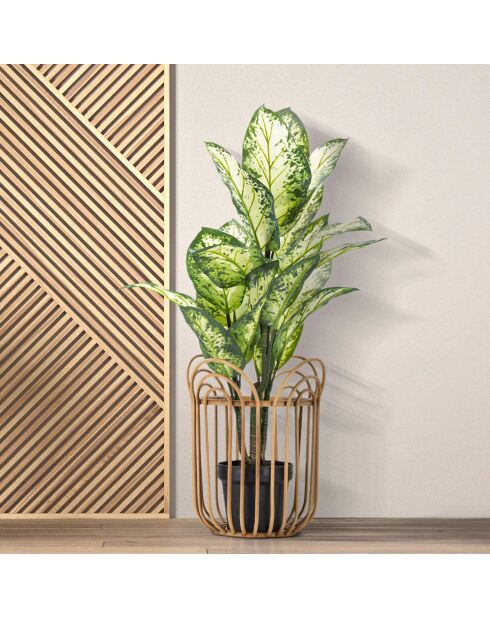 Jardinera Panamá marrón - D.31.5x40 cm