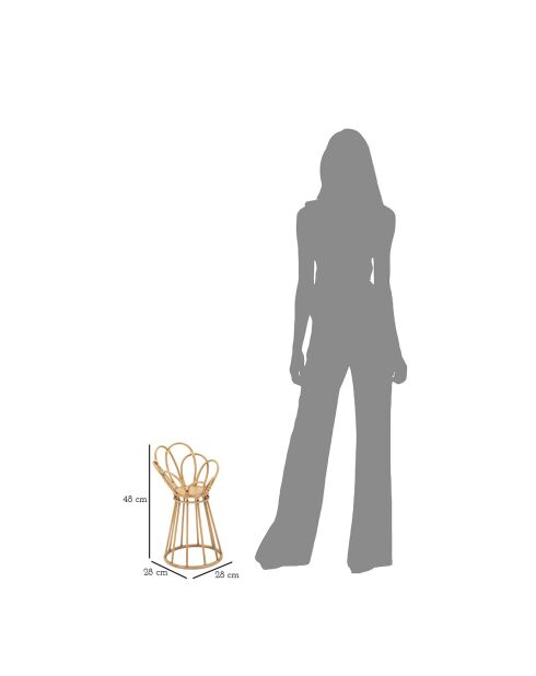 Panama-brauner Pflanzenhalter - D.28x48 cm