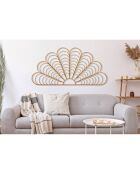 Décoration murale en métal Panama marron - 160x2x80cm