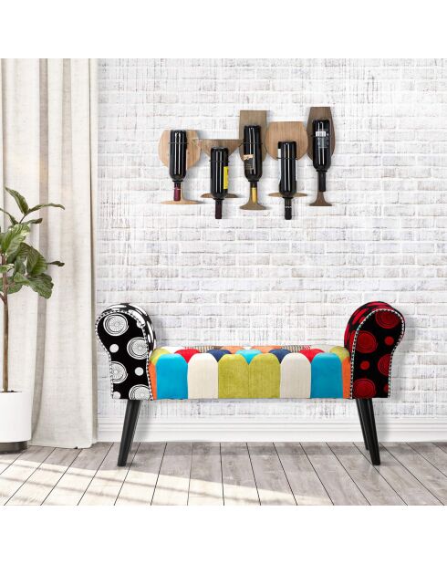 Banc Impérial  multicolore - 102x31x54 cm