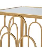 2 Porte-Plante Arty doré/argenté - 34x34x70 cm|29x29x60 cm