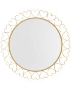 Miroir Mural Hearts doré - D.80x2.5 cm