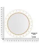 Miroir Mural Hearts doré - D.80x2.5 cm