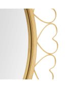 Miroir Mural Hearts doré - D.80x2.5 cm