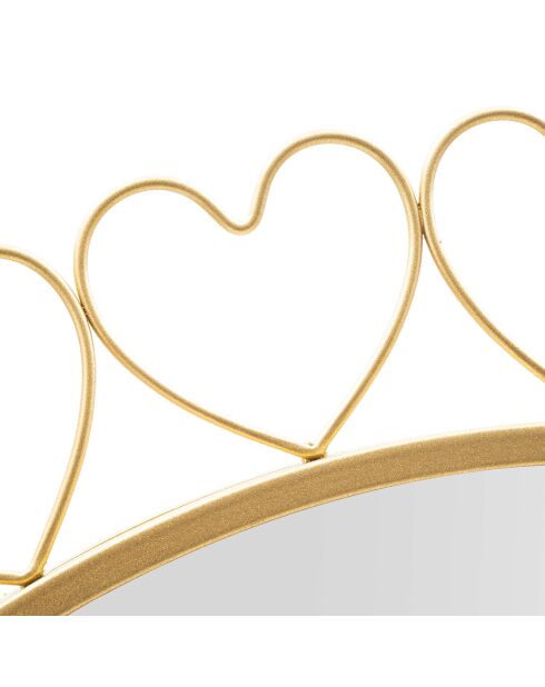 Miroir Mural Hearts doré - D.80x2.5 cm