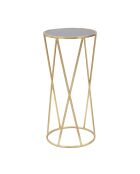 Guéridon Glam Simple  doré/argenté/noir  - D.35x75 cm