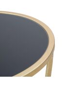 Guéridon Glam Simple  doré/argenté/noir  - D.35x75 cm