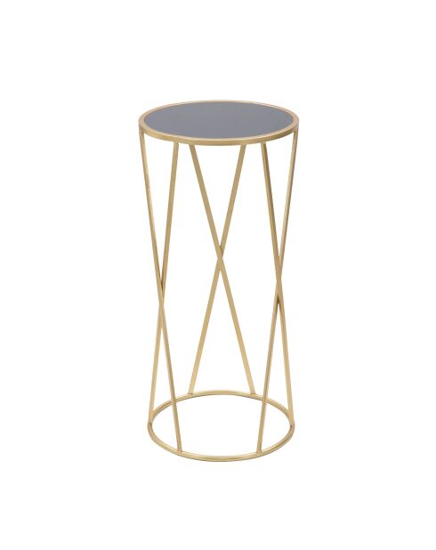 Guéridon Glam Simple  doré/argenté/noir  - D.35x75 cm