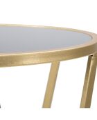Guéridon Glam Simple  doré/argenté/noir  - D.35x75 cm