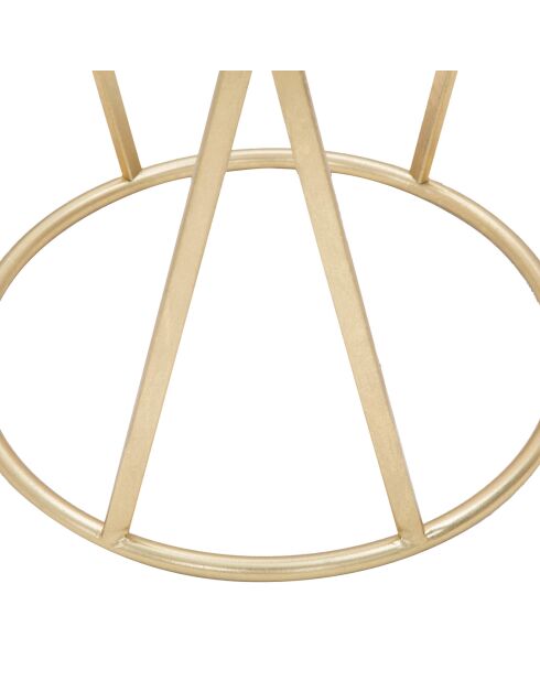 Tavolo con piedistallo Glam Simple Oro/Argento/Nero - D.35x75 cm