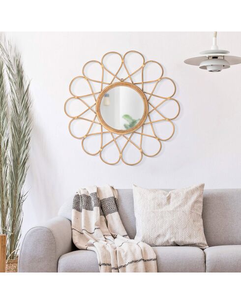 Miroir Mural Almeria marron - 65.5x3 cm