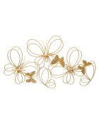 Bougeoir Mural Papillons  doré - 61x12x34 cm