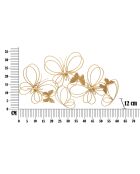 Bougeoir Mural Papillons  doré - 61x12x34 cm