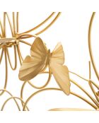 Bougeoir Mural Papillons  doré - 61x12x34 cm