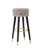 Tabouret de bar Paris doré/argenté/noir  - D.35x74 cm