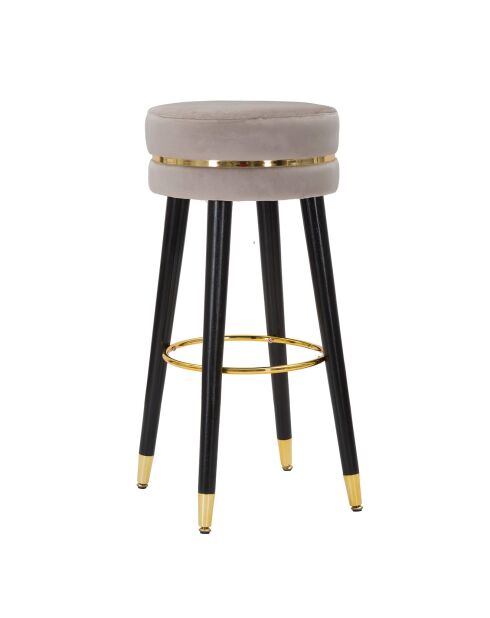 Tabouret de bar Paris doré/argenté/noir  - D.35x74 cm