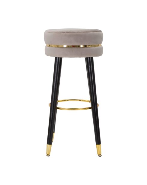 Tabouret de bar Paris doré/argenté/noir  - D.35x74 cm
