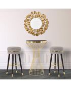 Tabouret de bar Paris doré/argenté/noir  - D.35x74 cm