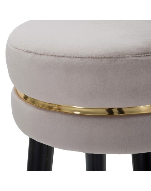 Tabouret de bar Paris doré/argenté/noir  - D.35x74 cm