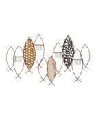 Bougeoir Mural Poisson  multicolore - 66x9x40.5 cm