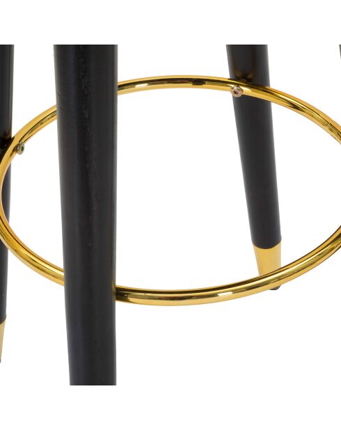 Tabouret de bar Paris doré/argenté/noir  - D.35x74 cm