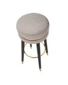 Tabouret de bar Paris doré/argenté/noir  - D.35x74 cm