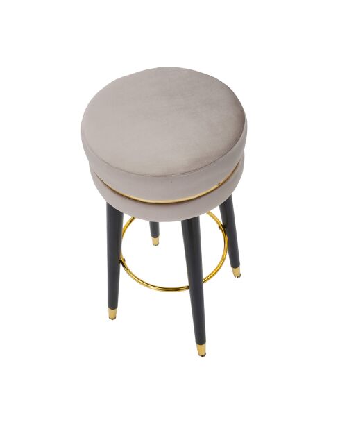 Tabouret de bar Paris doré/argenté/noir  - D.35x74 cm