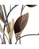 Ramo veelkleurige metalen wanddecoratie - 115,5x6x65 cm