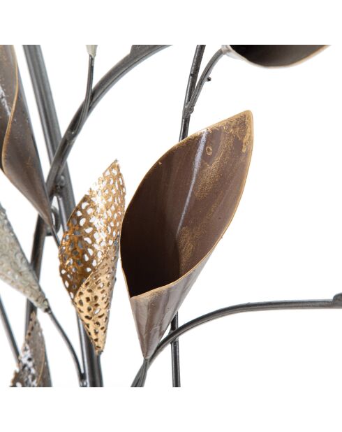 Ramo veelkleurige metalen wanddecoratie - 115,5x6x65 cm