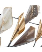 Ramo veelkleurige metalen wanddecoratie - 115,5x6x65 cm