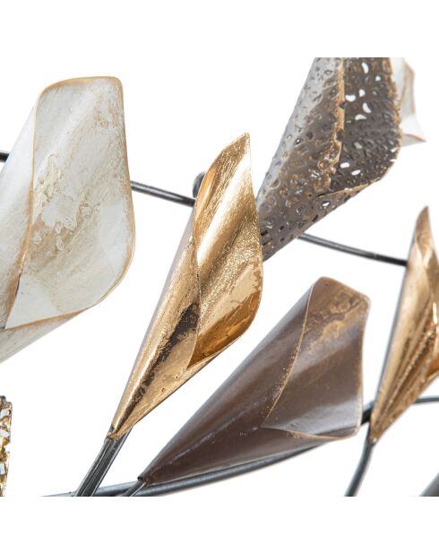 Ramo veelkleurige metalen wanddecoratie - 115,5x6x65 cm
